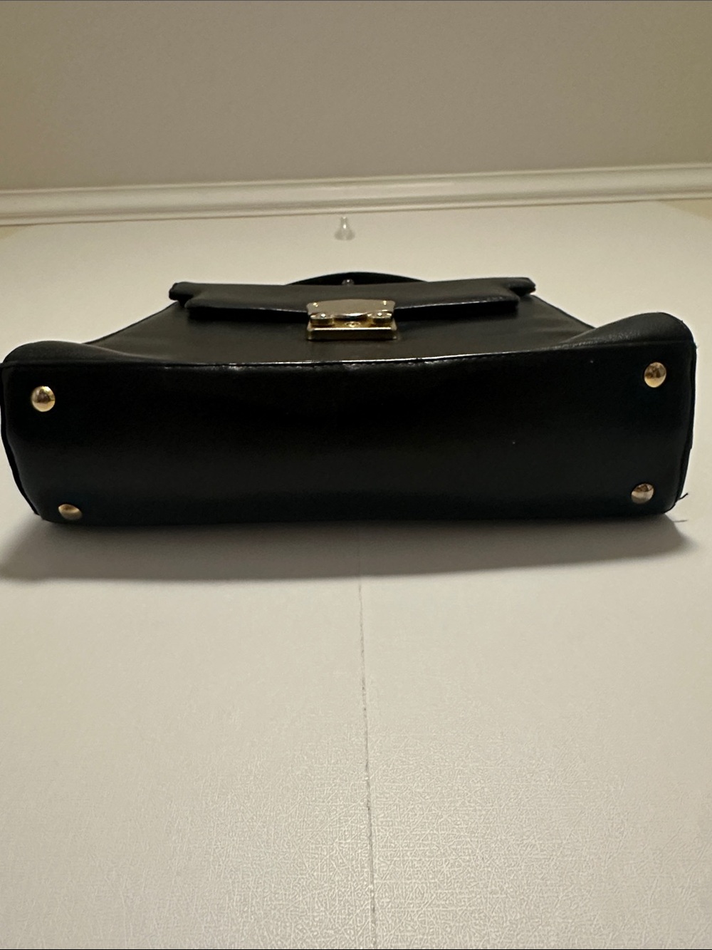 Vintage Suzy Smith Classic Black Leather Top-Handle Bag - Picture 4 of 10